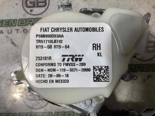 Ремень безопасности 0967-372 Jeep Cherokee KL 18-23  6MH88DX9AA 