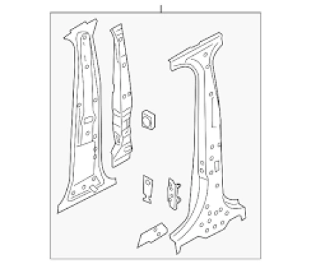 Стойки кузова и пороги 1905-366 Audi a6 