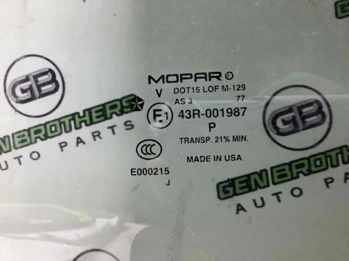 Стекло заднее левое 4444-535 Jeep Cherokee KL 14-18  68104623AB 