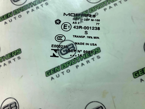 Стекло переднее правое 4444-542 Jeep Cherokee KL 14-18  68104584AB 