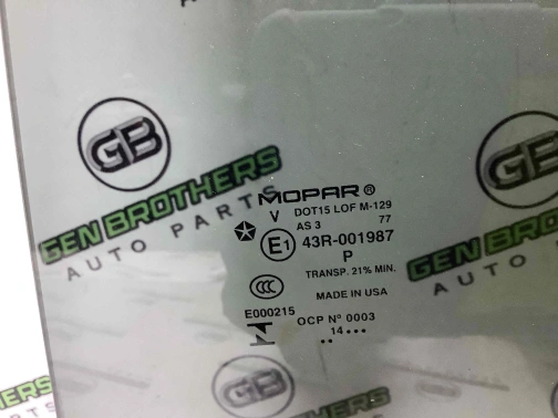 Стекло заднее левое 4444-547 Jeep Cherokee KL 14-18  68104623AB 