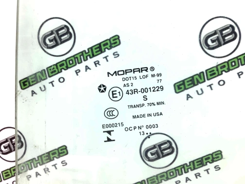 Стекло заднее левое 4444-621 Jeep Cherokee KL 14-18  68104622AB 