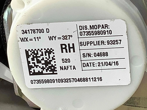 Ремень безопасности 4456-295 Jeep Renegade  5VW77LXHAA 
