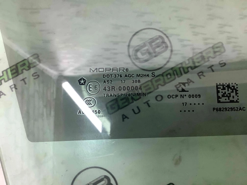Стекло переднее правое 4667-399 Jeep Compass 17-23  68292952AB 